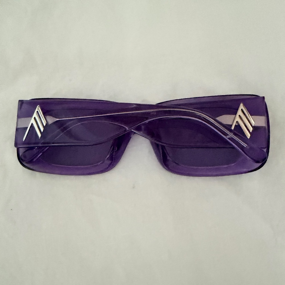 Attico Rectangular Purple Sunglasses - image 6